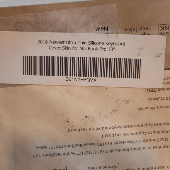 Rainbow Ultra Thin Silicone Keyboard Cover Skin for MacBook Pro 13" - Picture 4 of 10